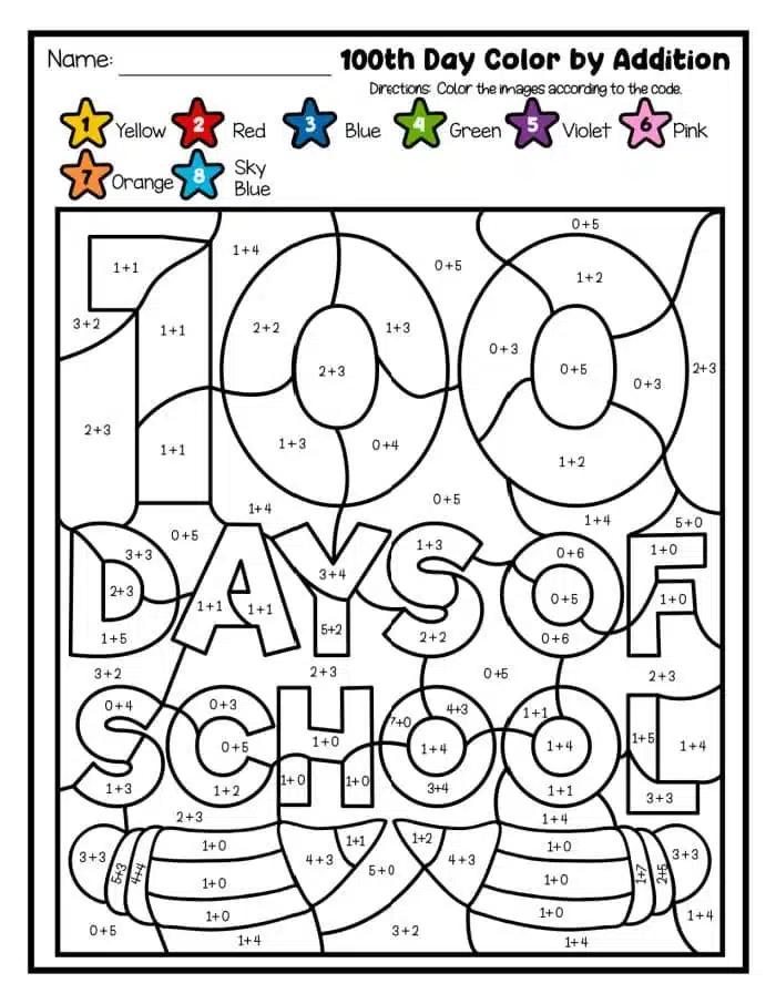 100 Days of School Printables