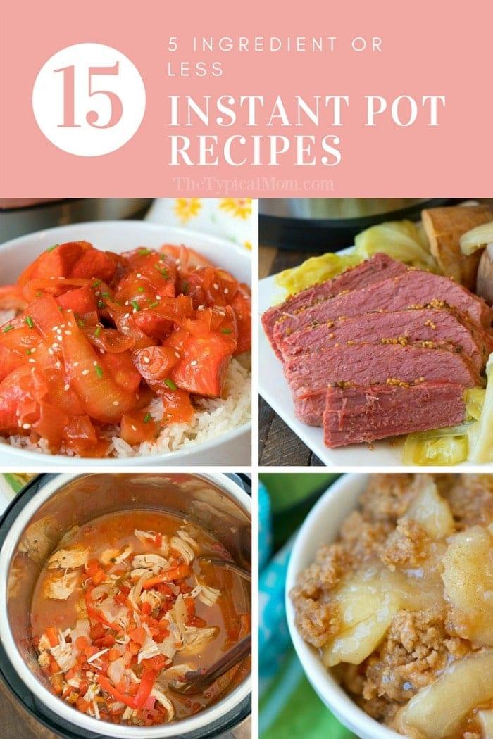 3 Ingredient Instant Pot Recipes