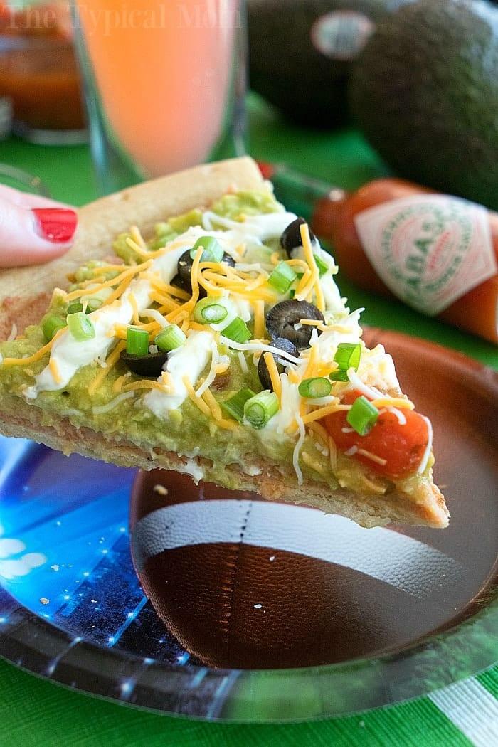 7 Layer Dip Pizza Appetizer