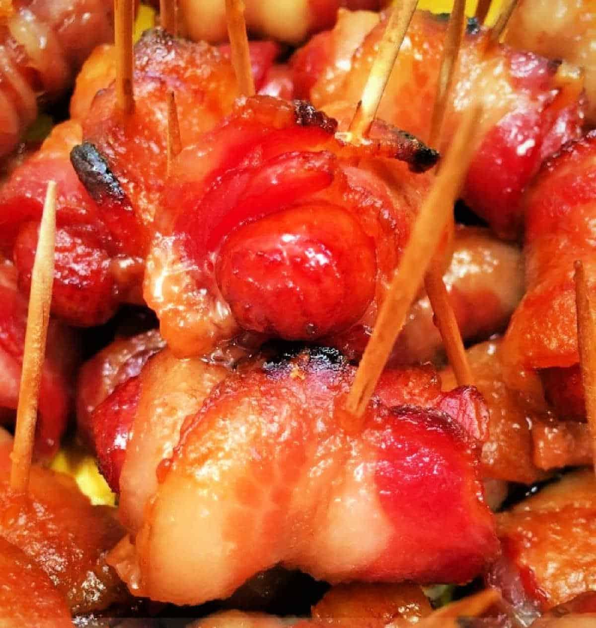 Air Fryer Bacon Wrapped Smokies
