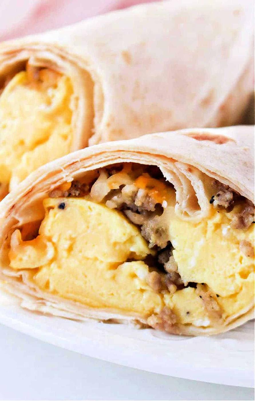 Air Fryer Breakfast Burritos