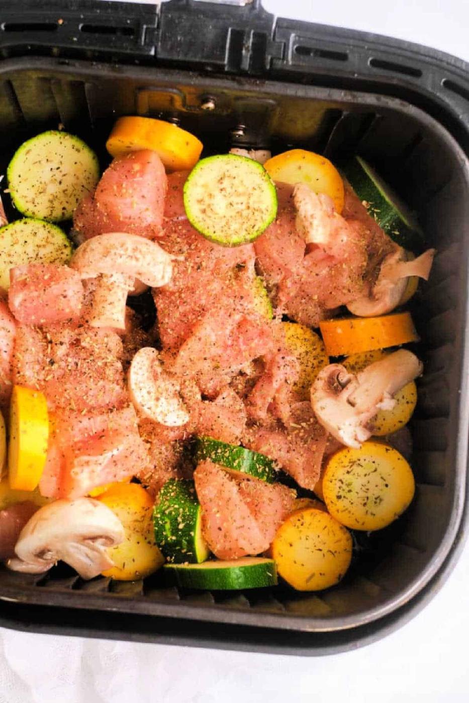 Easy Air Fryer Chicken and Vegetables
