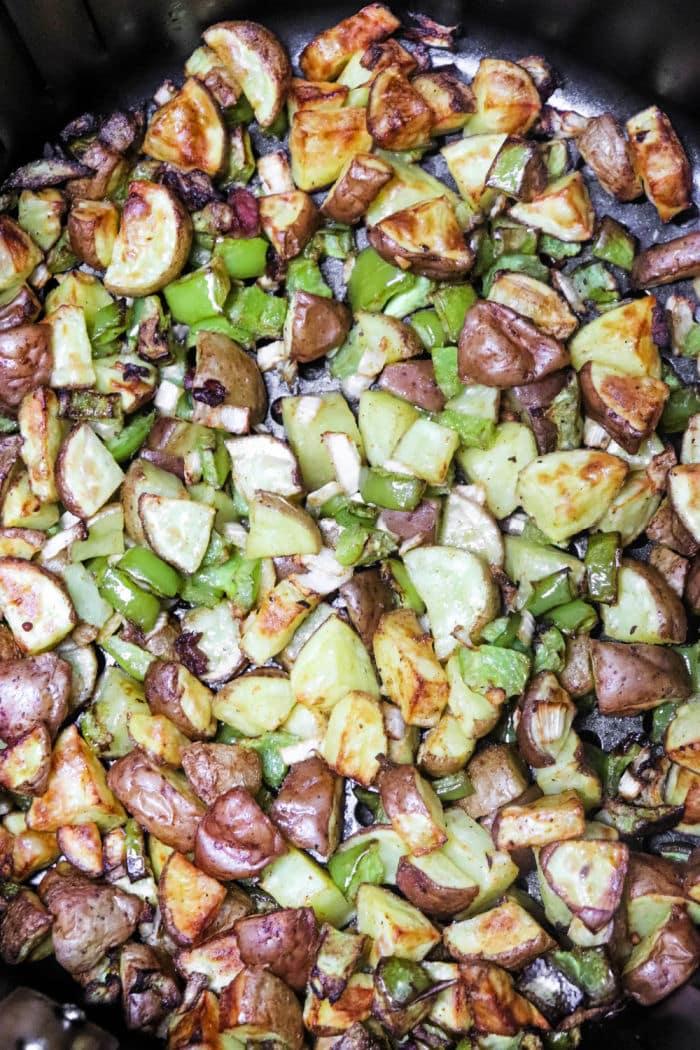 Air Fryer Corned Beef Hash and Eggs