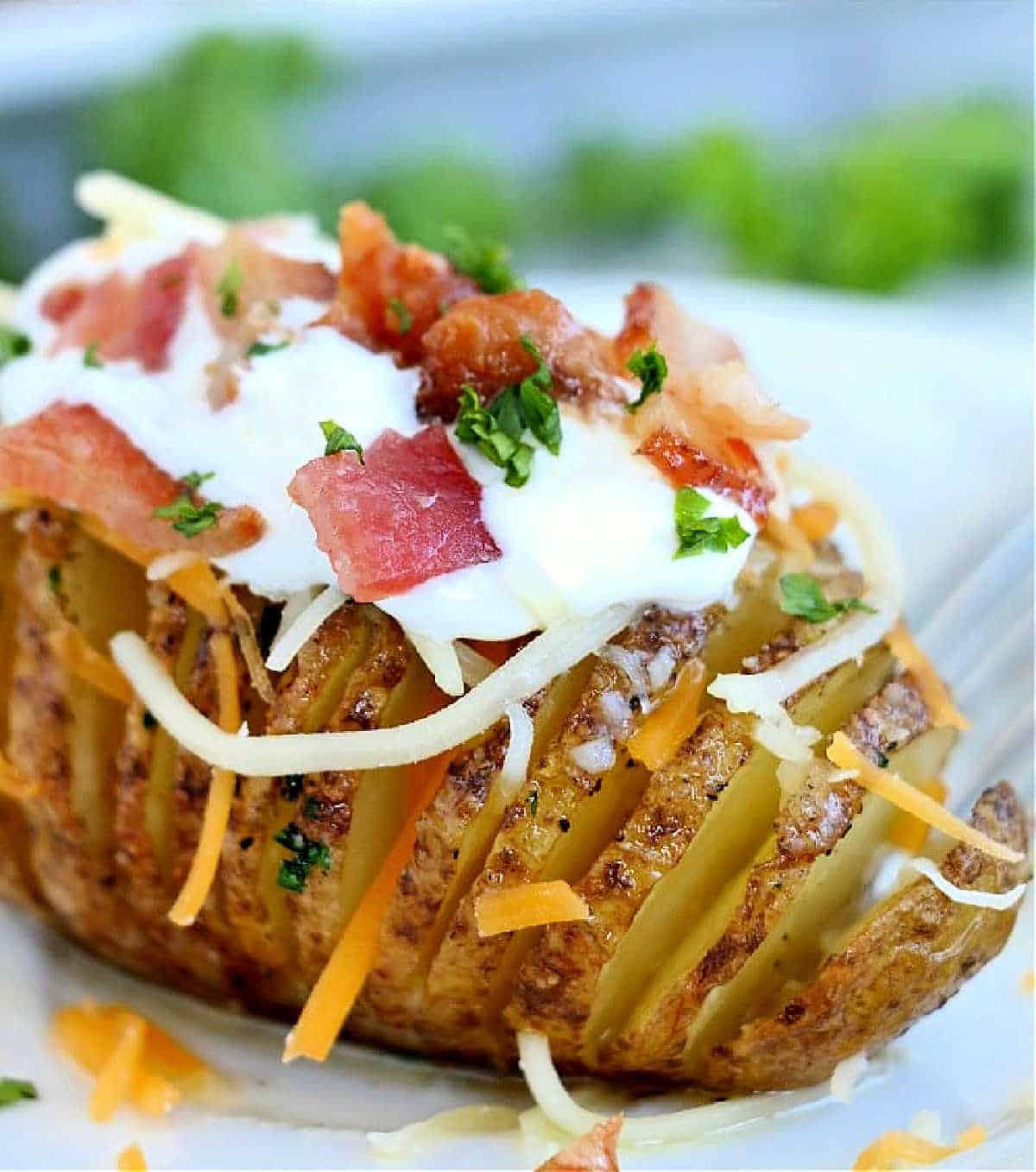 Air Fryer Hasselback Potatoes