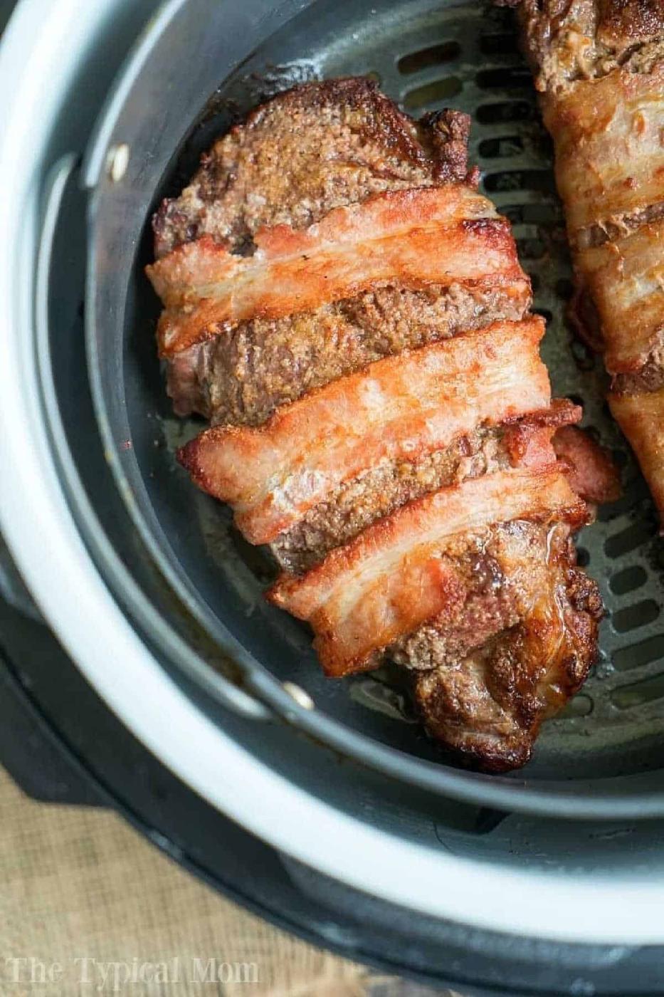Air Fryer Bacon Wrapped Steak
