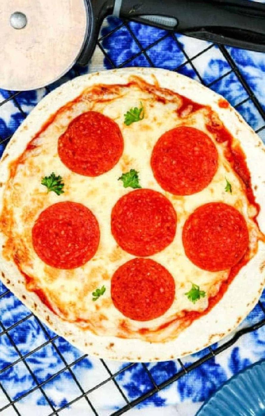 Air Fryer Tortilla Pizza