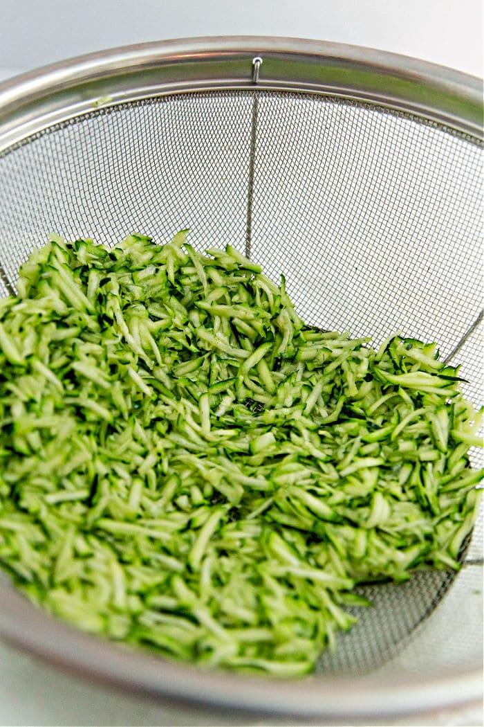 shredded zucchini