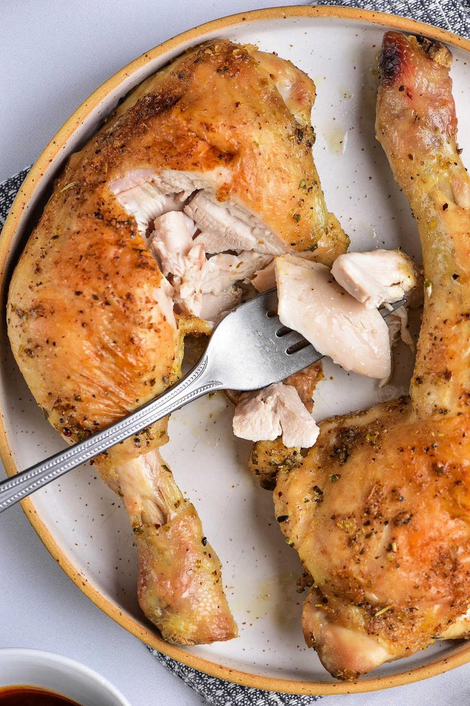 Crispy Baked Chicken Leg Quarters