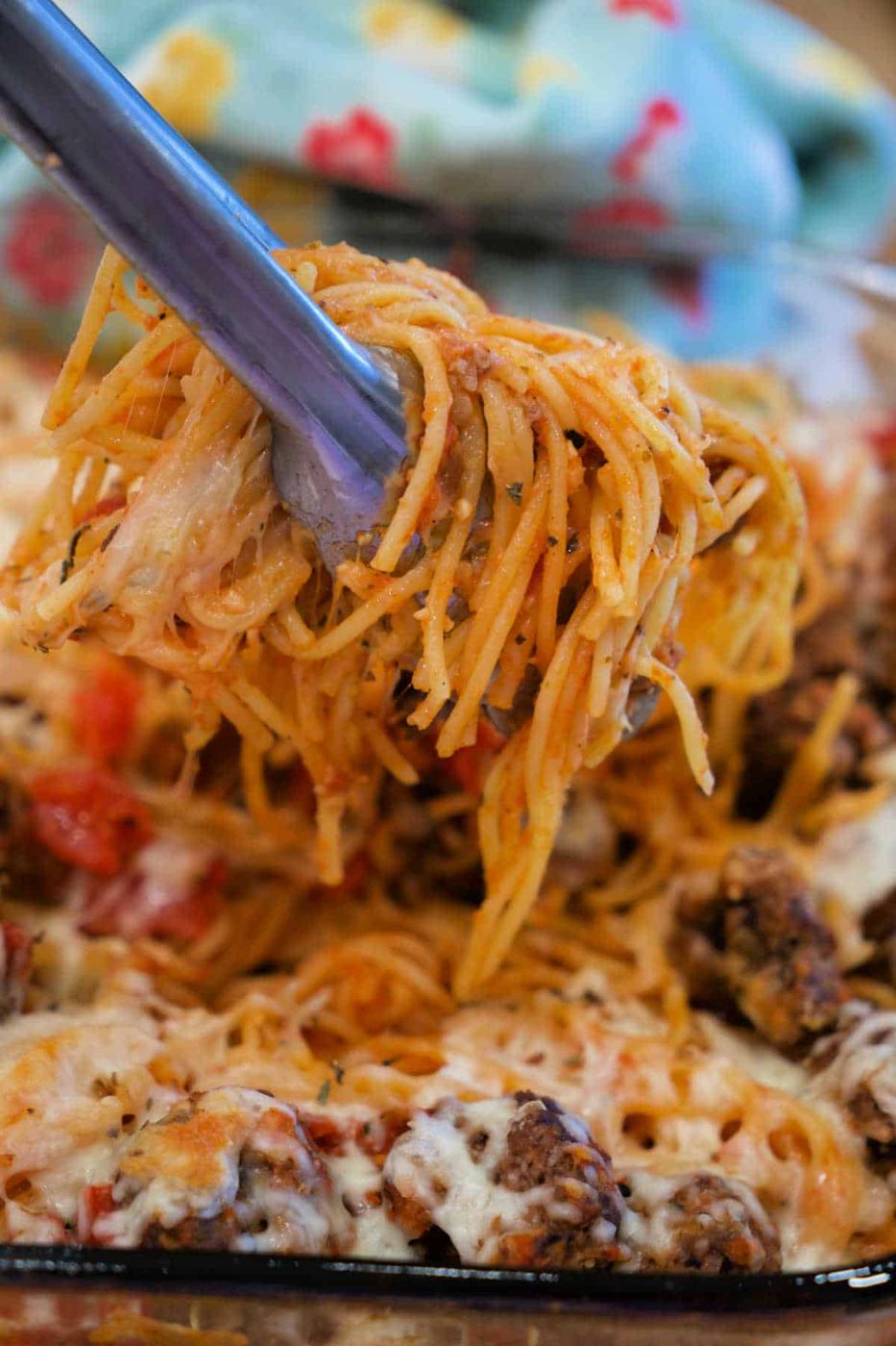 Baked Spaghetti with Meatballs