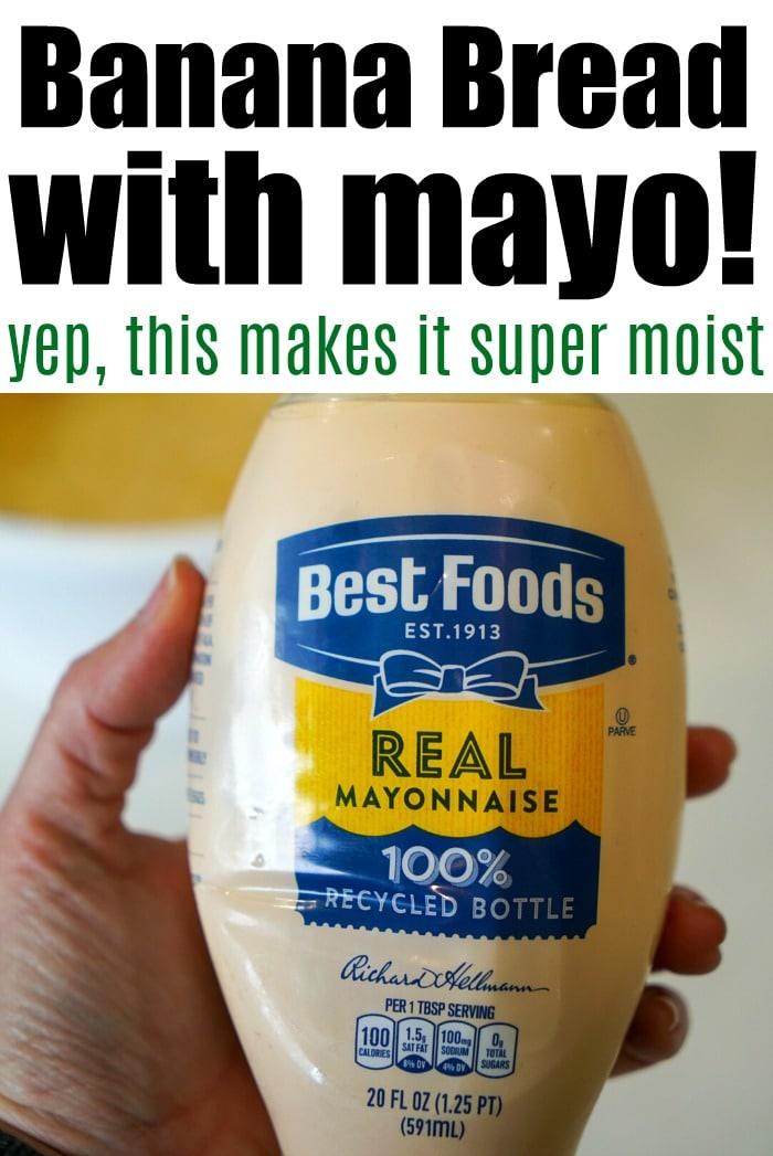 mayonnaise banana bread