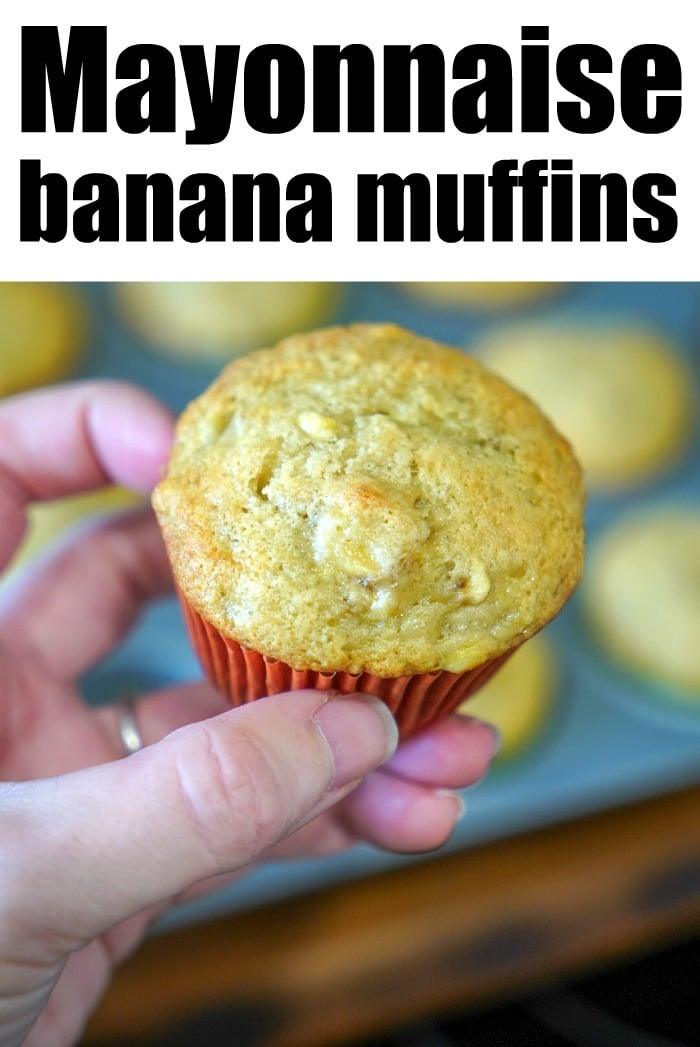 banana muffins with mayonnaise