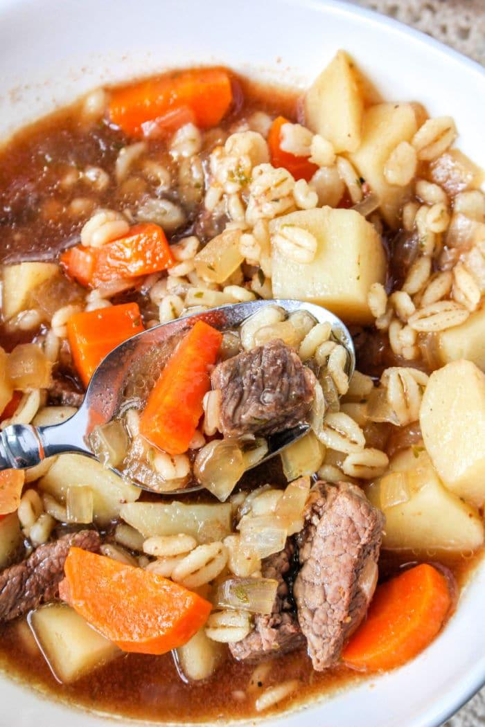 Crockpot Beef Barley Soup