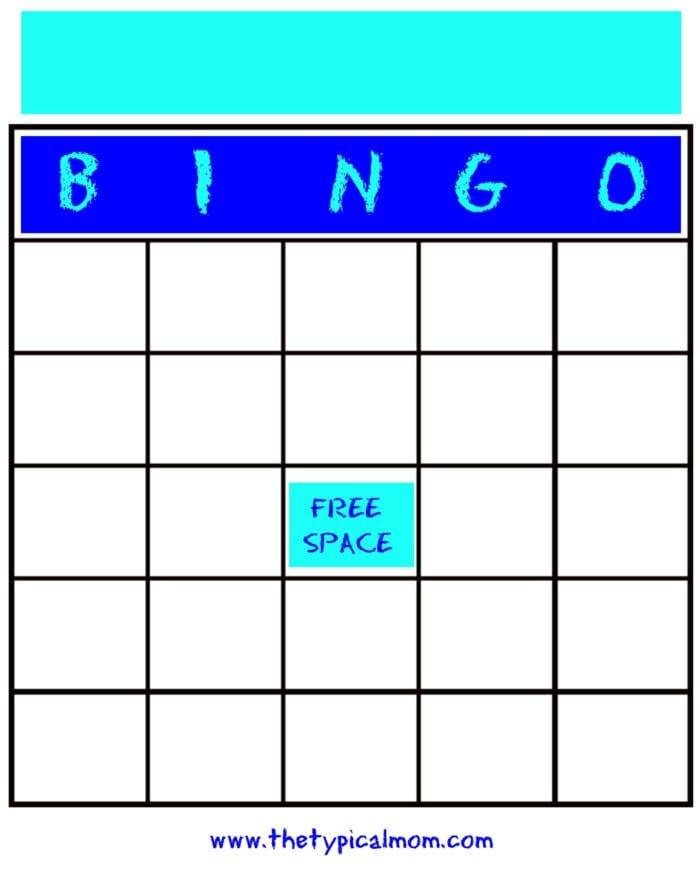 Free Printable Blank Bingo Cards