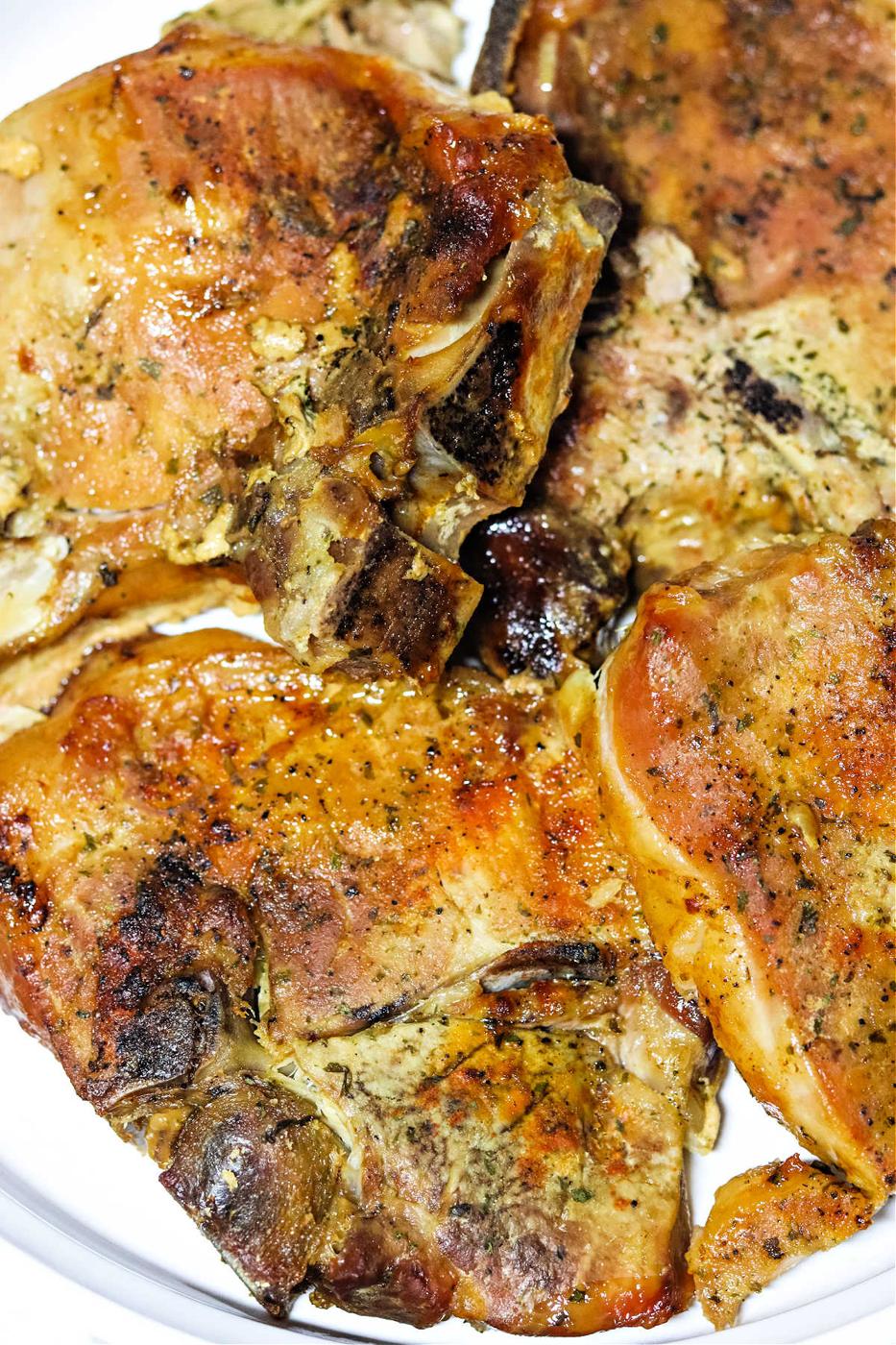 Broiled Bone-In Pork Chops