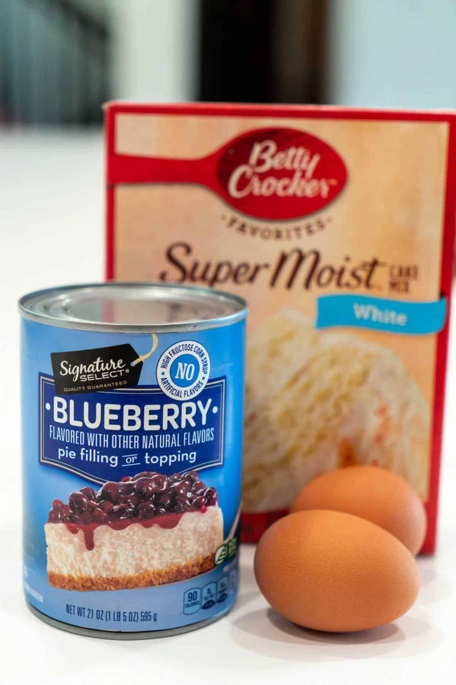 3 Ingredient Blueberry Muffins