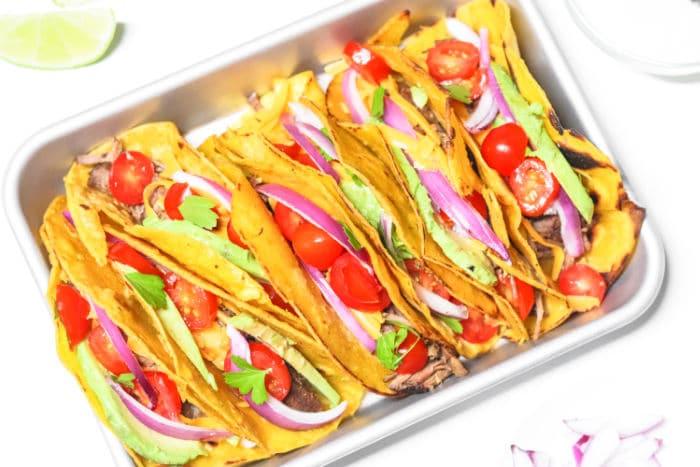 shredded beef tacos