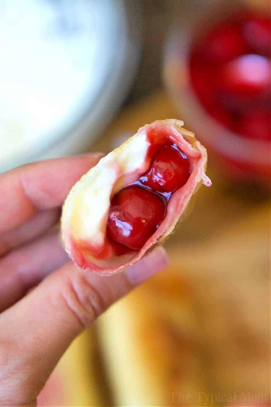 Cherry Cheesecake Egg Rolls
