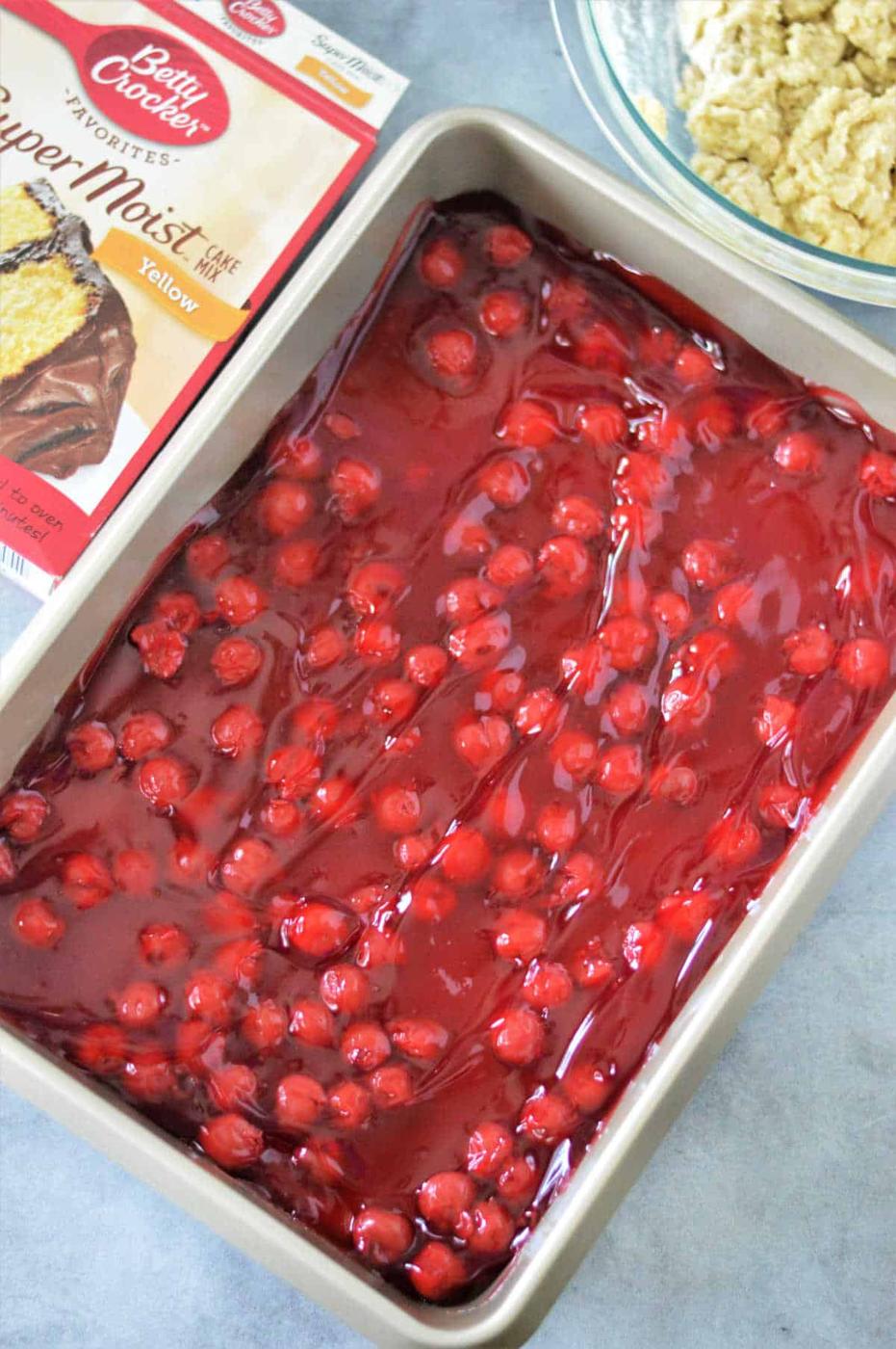 Cake Mix Cherry Cobbler