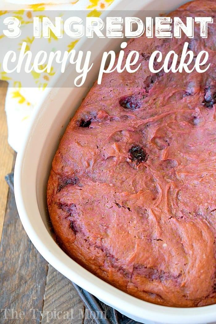 Cherry Pie filling dump Cake