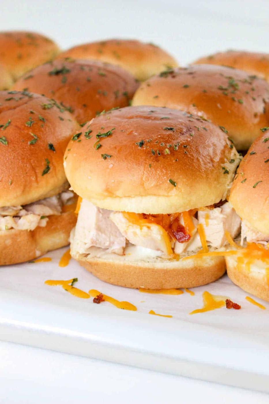 Chicken Bacon Ranch Sliders