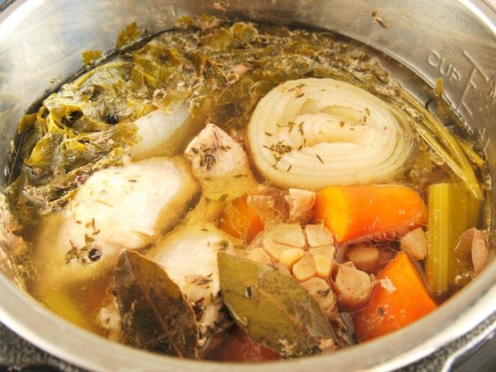 homemade chicken broth