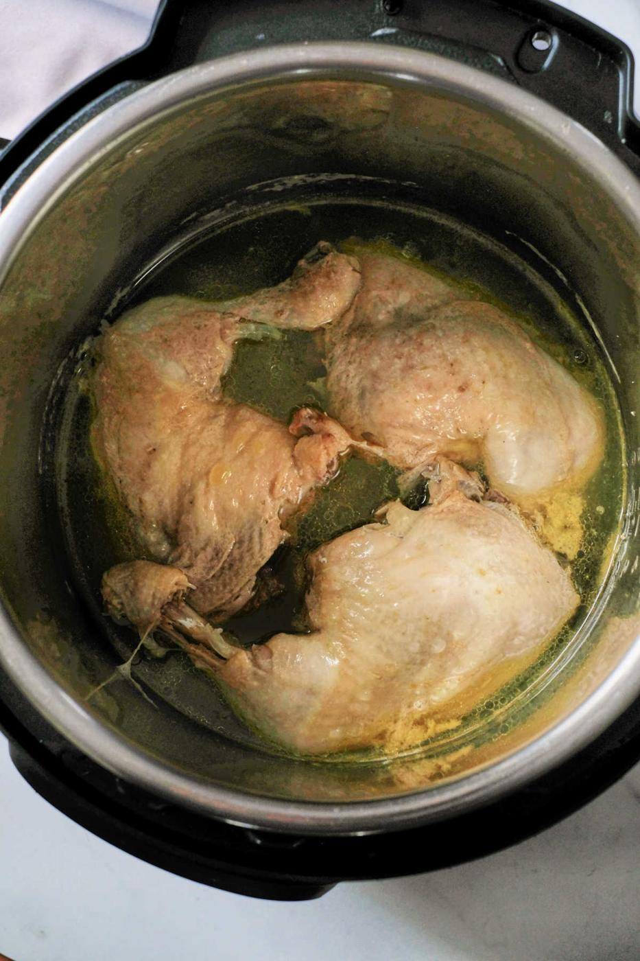 How long to Pressure Cook Frozen Chicken Leg Quarters