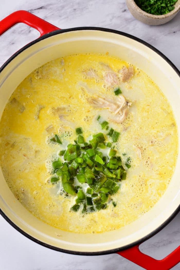 Creamy Chicken Poblano Soup Recipe