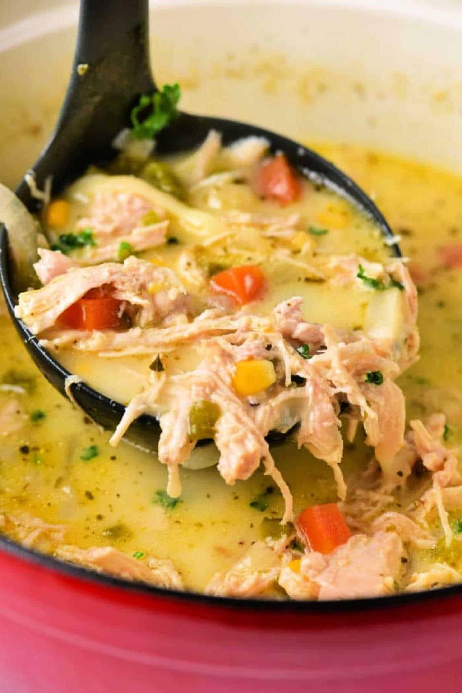 Creamy Chicken Poblano Soup