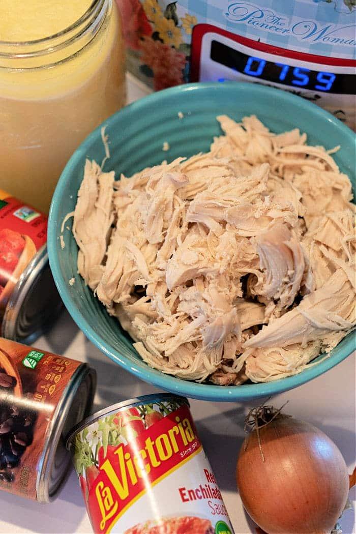 Leftover Chicken Enchiladas