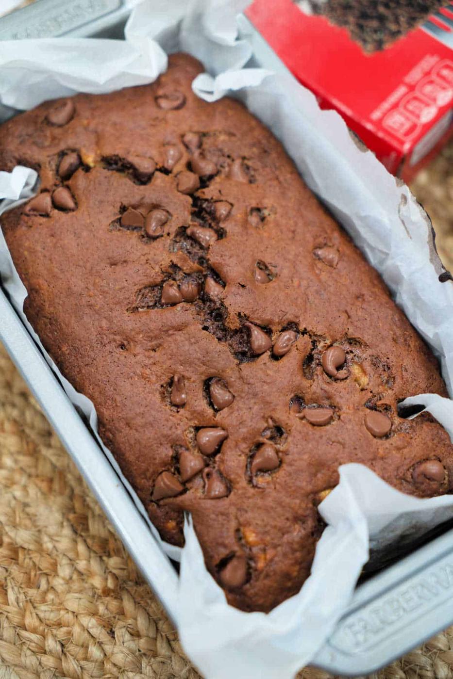 Chocolate Banana Bread with Cake Mix
