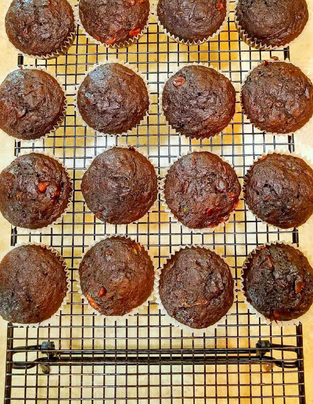 Zucchini Chocolate Banana Muffins Recipe