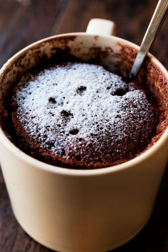 3 Ingredient Microwave Chocolate Mug Cake