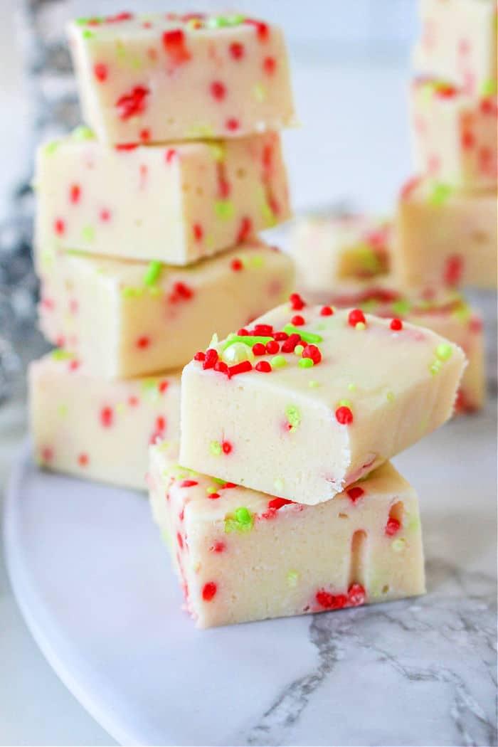 White Chocolate Christmas Fudge