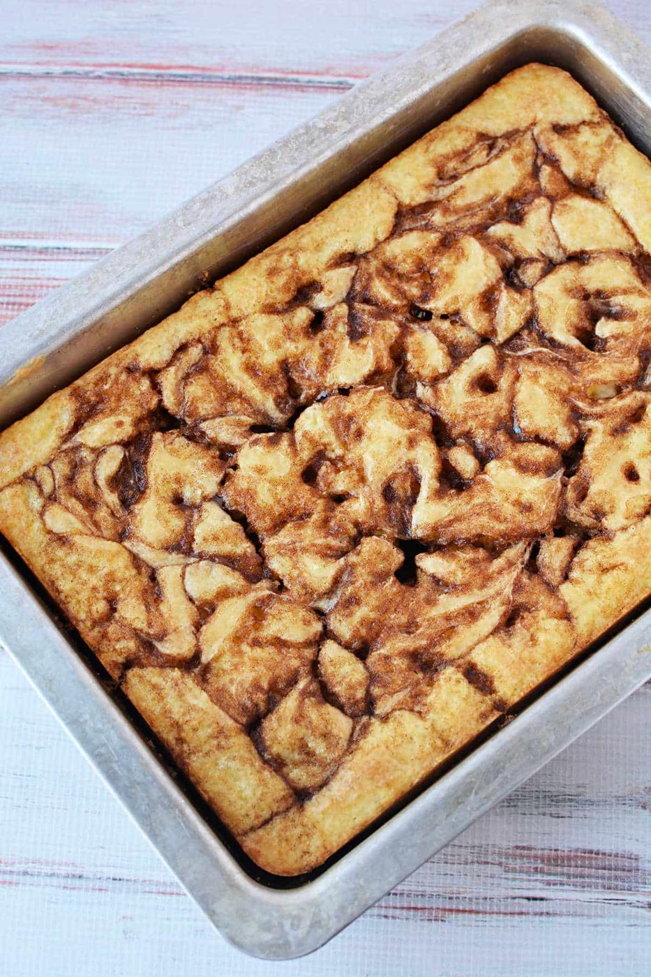 Cinnamon Roll Cake with Cake Mix