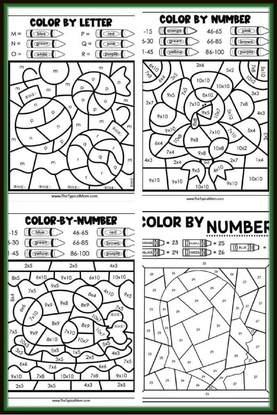 Color by Number Free Printables