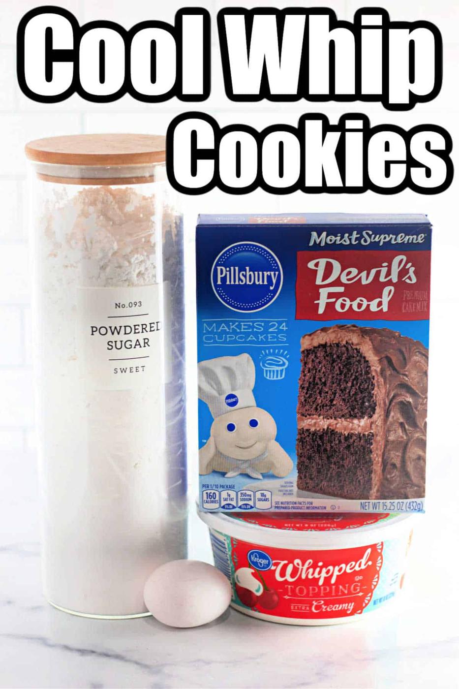 Cake Mix Cookies with Cool Whip