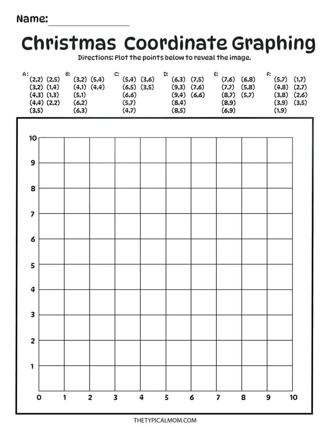coordinate graphing mystery picture