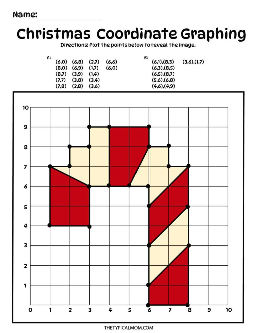 Free Coordinate Graphing Mystery Picture Worksheets PDF