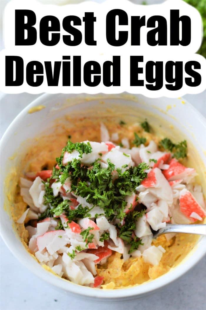deviled eggs with crab