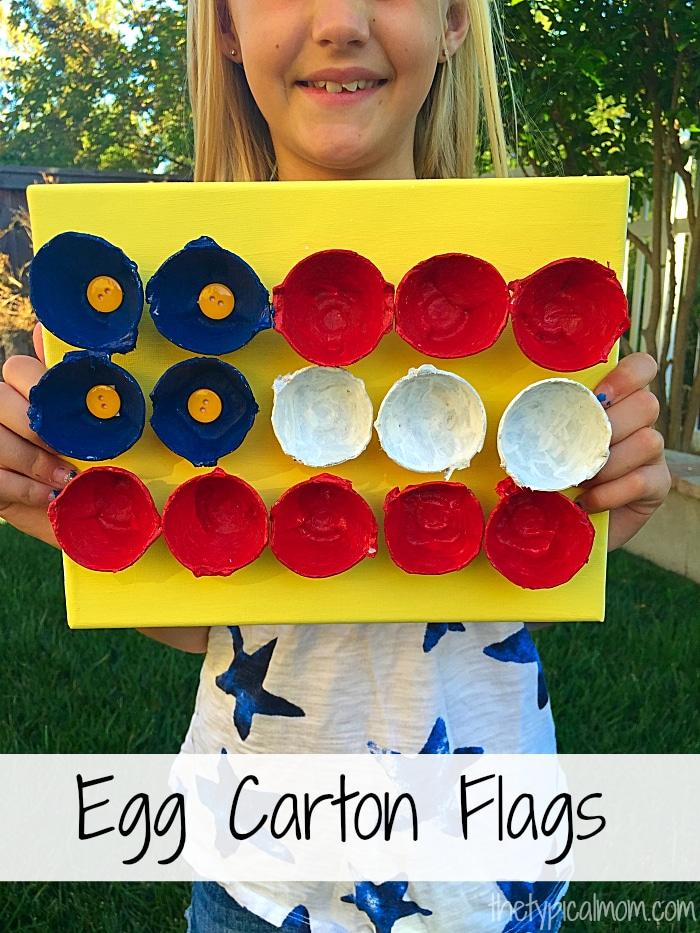 Flag Crafts With Egg Cartons