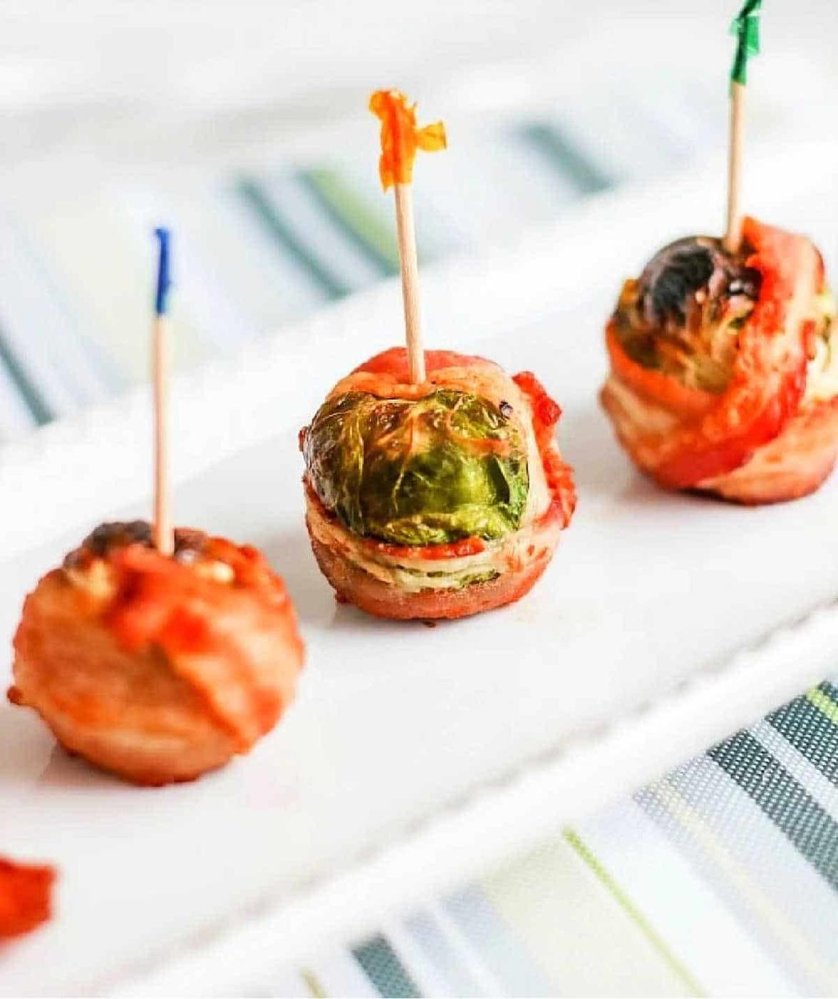 Air Fryer Bacon Wrapped Brussel Sprouts