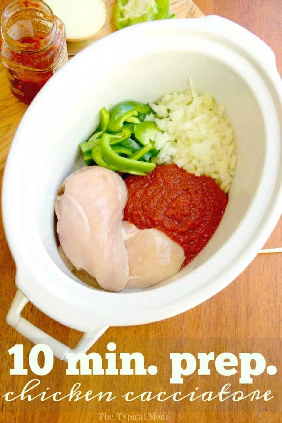 Crockpot Chicken Cacciatore