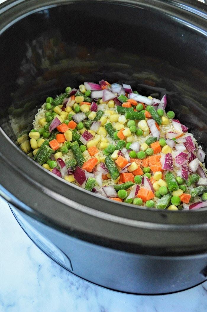crockpot chicken vegetable rice