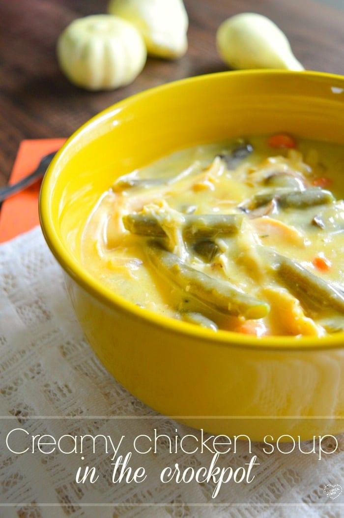 Crockpot Creamy Chicken Parmesan Soup