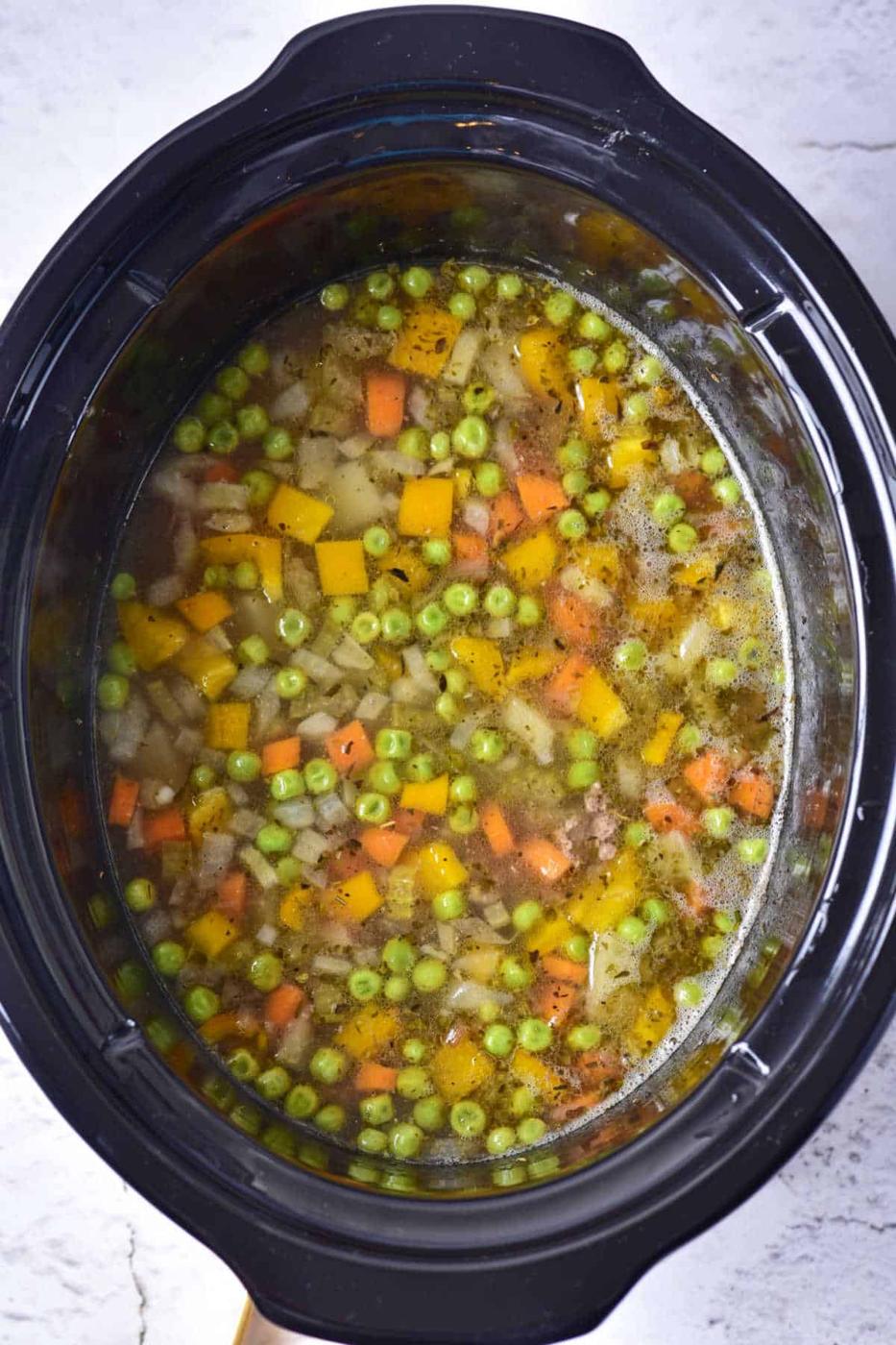ground beef soup in crockpot