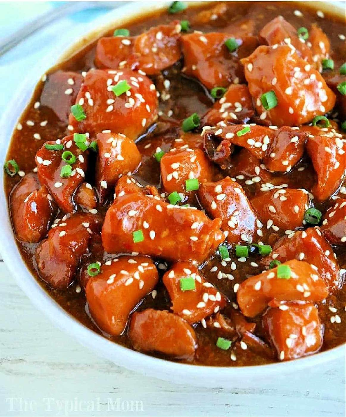 Honey Crockpot Sesame Chicken Thighs