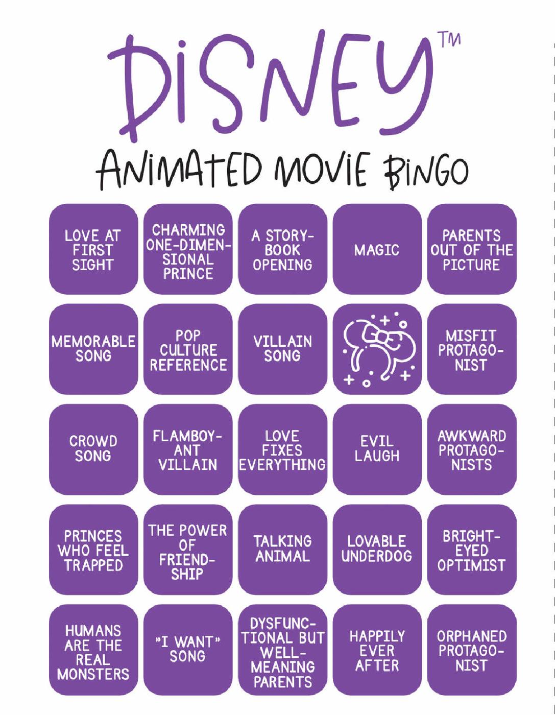 Free Disney Bingo Game Printable