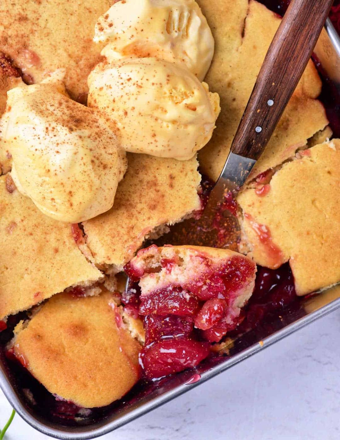 Cherry Cobbler with Canned Cherries