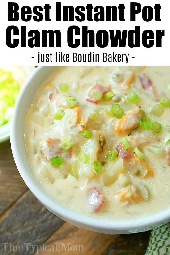 easy instant pot clam chowder
