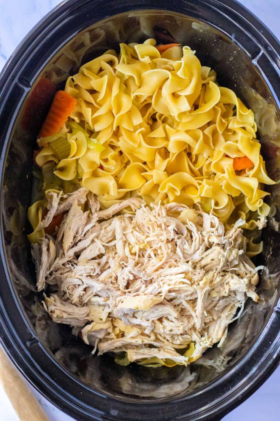 Egg Noodles and Chicken in Slow Cooker